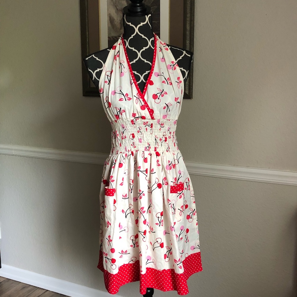 🆕 Vintage Style Cherry Apron Halter